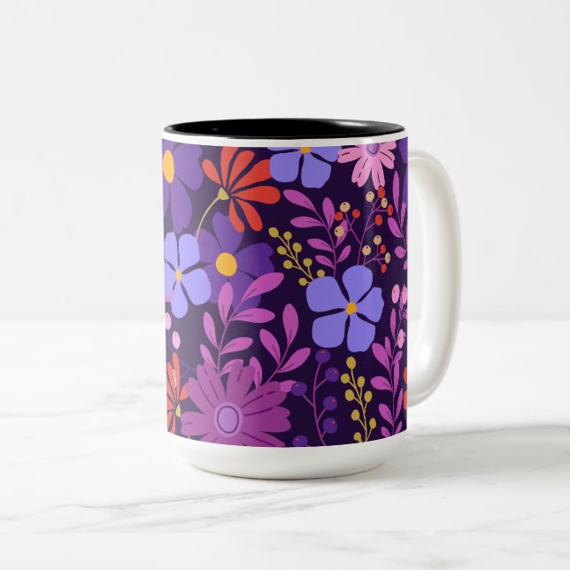 Caneca De Café Em Dois Tons Tropical Encantadora (Frente Esquerda)