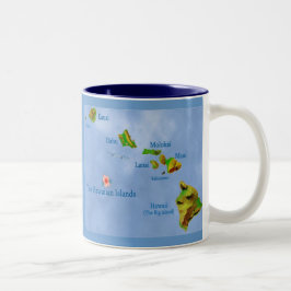 Caneca De Café Em Dois Tons Tropical Havaiana