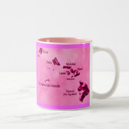 Caneca De Café Em Dois Tons Tropical Havaiana
