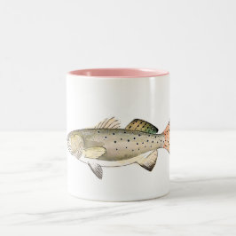 Caneca De Café Em Dois Tons Trout Mug | Mug de peixe