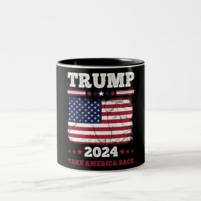 Caneca De Café Em Dois Tons Trump 2024 (Centro)