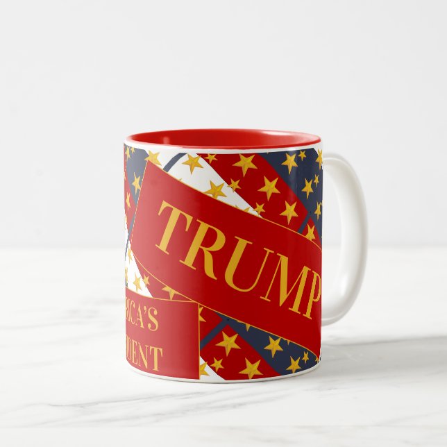 CANECA DE CAFÉ EM DOIS TONS TRUMP 2024 (Frente Esquerda)