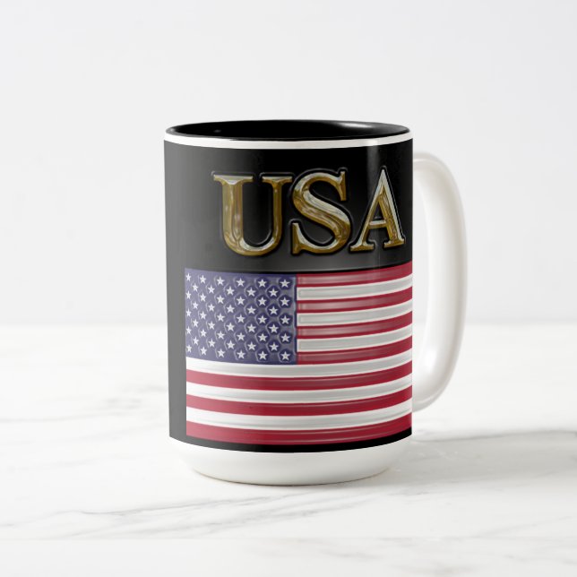 CANECA DE CAFÉ EM DOIS TONS TRUMP 2024 (Frente Esquerda)