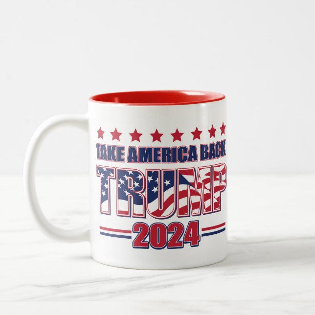 Caneca De Café Em Dois Tons Trump 2024 (Esquerda)