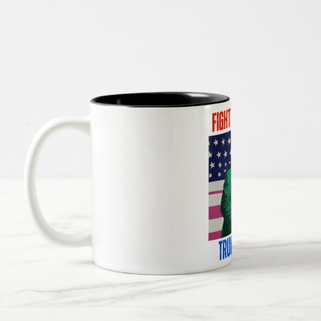 CANECA DE CAFÉ EM DOIS TONS TRUMP 2024 LUTA CONTRA A LUTA (Esquerda)