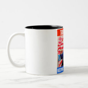 CANECA DE CAFÉ EM DOIS TONS TRUMP 2024 MANTENDO A AMÉRICA PRIMEIRA