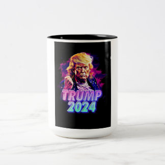 Caneca De Café Em Dois Tons Trump 2024 - miami vice