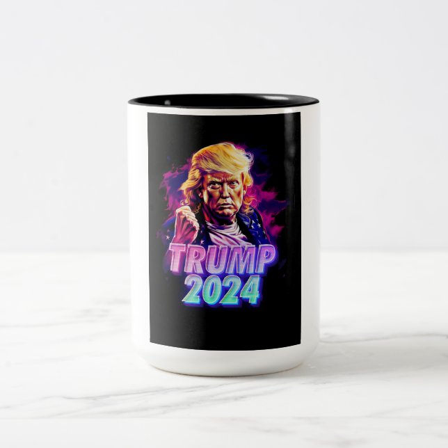 Caneca De Café Em Dois Tons Trump 2024 - miami vice (Centro)