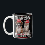 Caneca De Café Em Dois Tons Trump 2024 Proteja Nossos Cães de Gato Pets MAGA<br><div class="desc">Trump 2024 Proteja Nossos Cães de Gato Pets MAGA</div>