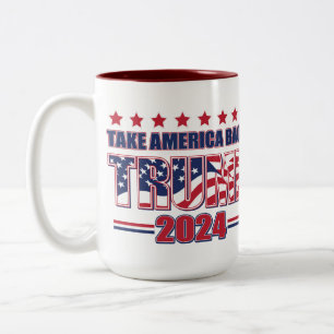 Caneca De Café Em Dois Tons Trump 2024 Retire a América