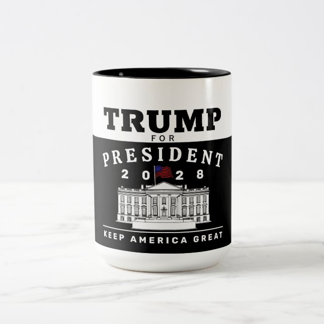 CANECA DE CAFÉ EM DOIS TONS TRUMP 2028 (Centro)
