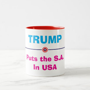 Caneca De Café Em Dois Tons Trump coloca a S.A. Nos EUA