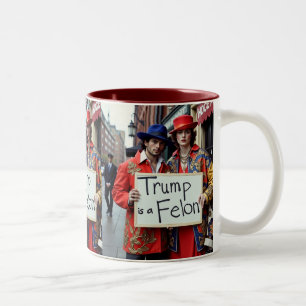 Caneca De Café Em Dois Tons Trump é um Movimento de Resistência Felon