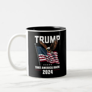 Caneca De Café Em Dois Tons Trump Leve a América de Volta Eleição Americana 20