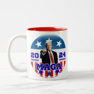 Caneca De Café Em Dois Tons Trump MAGA 2024