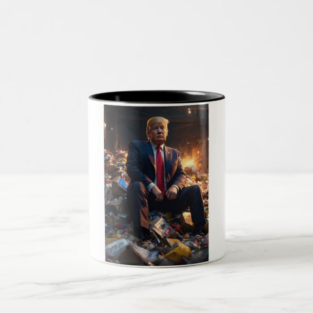 Caneca De Café Em Dois Tons Trump "Mug" Shot Mug (Centro)