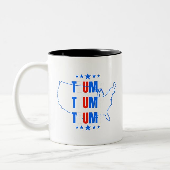 Caneca De Café Em Dois Tons Trump Usa (Esquerda)