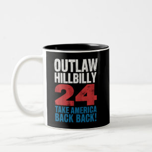 Caneca De Café Em Dois Tons Trump Vance 2024 Fora da Lei Caipira Bandeira dos