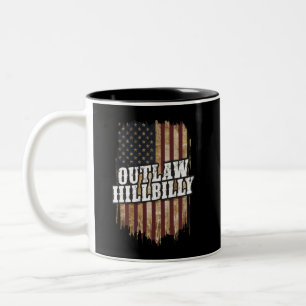 Caneca De Café Em Dois Tons Trump Vance 2024 J.D. Vance Outlaw Hillbilly