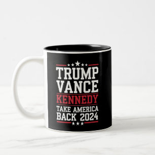 Caneca De Café Em Dois Tons Trump Vance Kennedy Leve a América de Volta Outra 