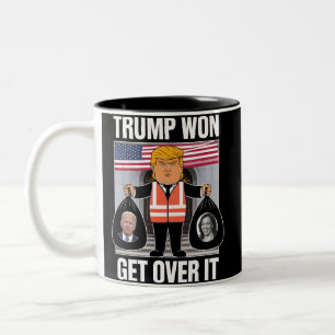 Caneca De Café Em Dois Tons Trump Won Supera A Eleição Maga Ganhou 2024