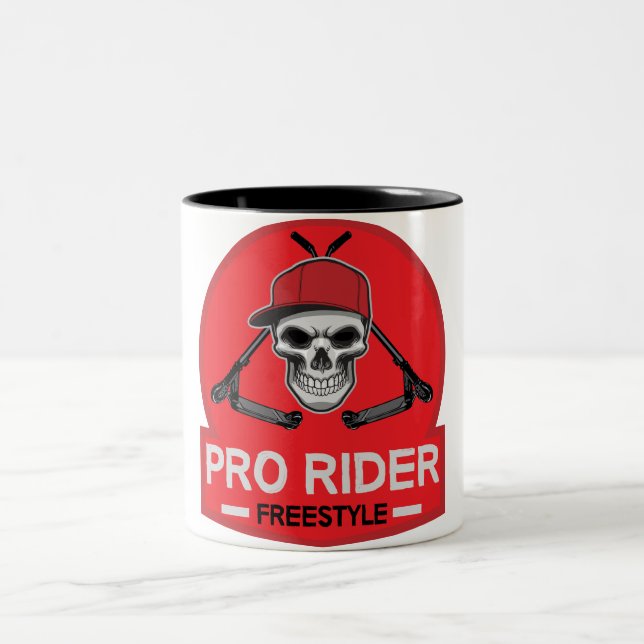 Caneca De Café Em Dois Tons Truques de Cavaleiro Sem Patinete Pro (Centro)