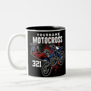 Caneca De Café Em Dois Tons Truques de FMX de corrida de motocross de estilo l