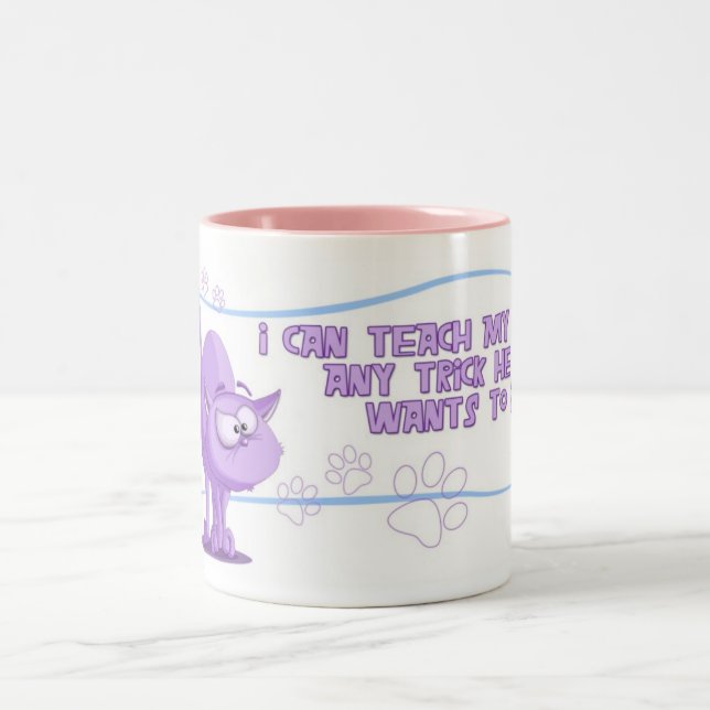 Caneca De Café Em Dois Tons Truques do gato (Centro)