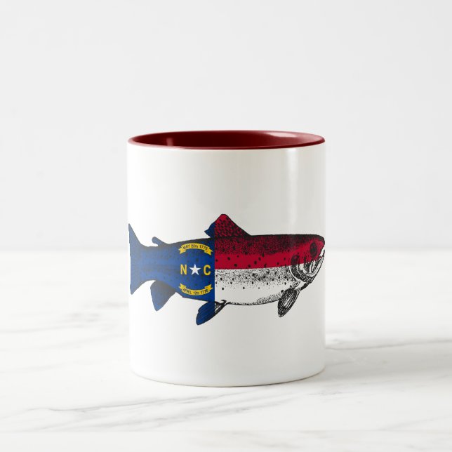 Caneca De Café Em Dois Tons Truta da Carolina do Norte (Centro)