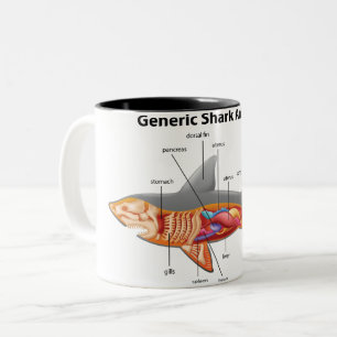 Caneca De Café Em Dois Tons Tubarão