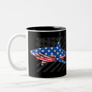 Caneca De Café Em Dois Tons Tubarão Americano