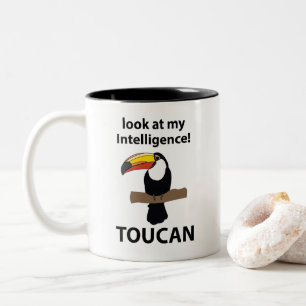 Caneca De Café Em Dois Tons Tucano Tropical Divertido