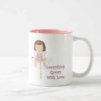 Caneca De Café Em Dois Tons Tudo Cresce Com Fada Do Amor