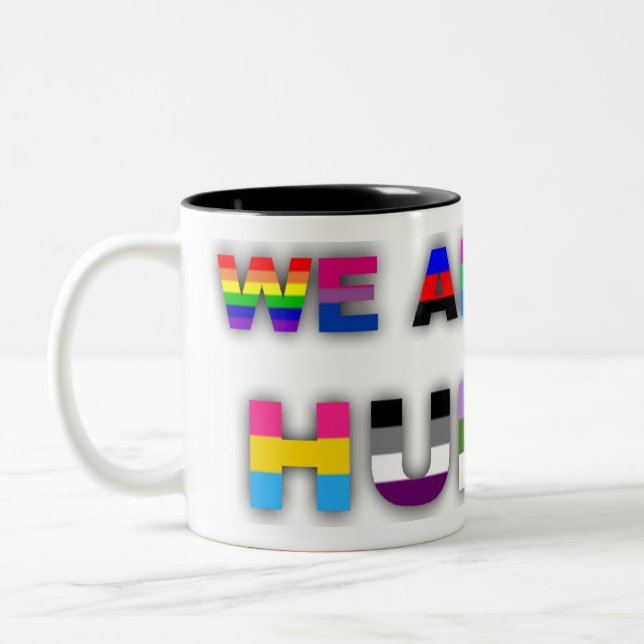 Caneca De Café Em Dois Tons Tudo Humano Branco (Esquerda)