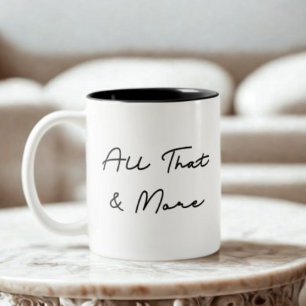 Caneca De Café Em Dois Tons Tudo isso e mais citações