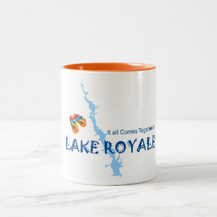 Caneca De Café Em Dois Tons Tudo vem junto no lago Royale