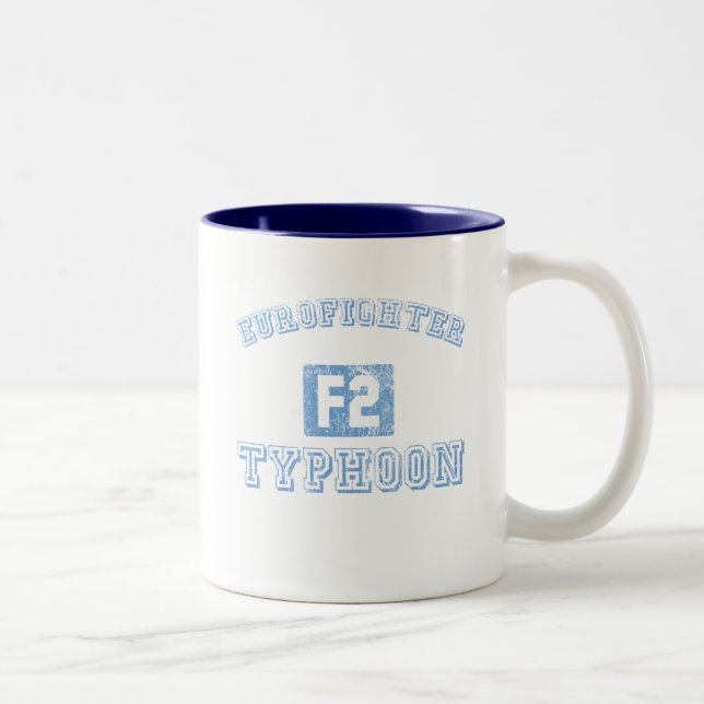 Caneca De Café Em Dois Tons Tufão de Eurofighter - AZUL (Direita)