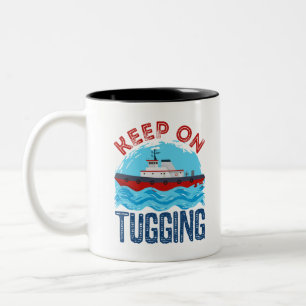 Caneca De Café Em Dois Tons Tugboat continua a puxar