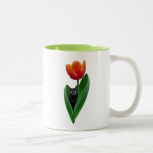 Caneca De Café Em Dois Tons Tulip Cat Mug