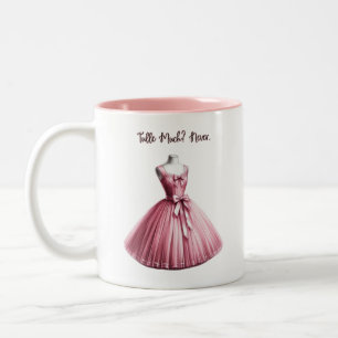 Caneca De Café Em Dois Tons Tulle Much? Nunca. Cama de Coquetes de Vestido Ros