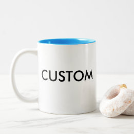 Caneca De Café Em Dois Tons Tumba azul-clara personalizada de dois tons