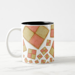 Caneca De Café Em Dois Tons Tumbling Battenberg Cake De Dois Tons Coffee Mug
