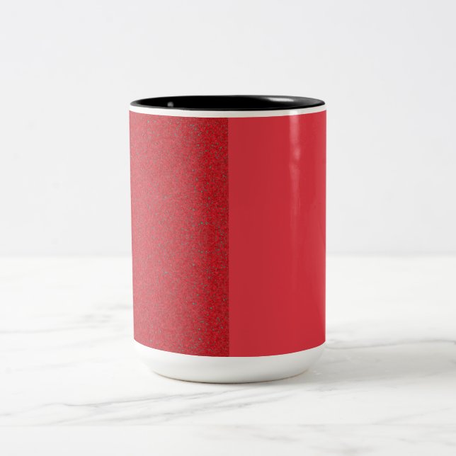Caneca De Café Em Dois Tons Túmulo Vermelho Split Especkle Cogão Cerâmico - Pe (Centro)