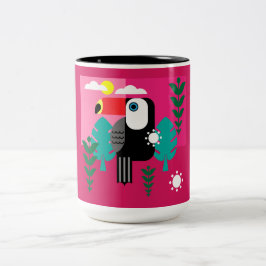 Caneca De Café Em Dois Tons Turiano Tropical RainForest