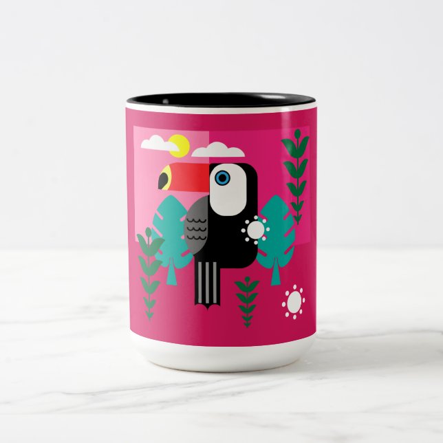 Caneca De Café Em Dois Tons Turiano Tropical RainForest (Centro)