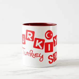 Caneca De Café Em Dois Tons TurkEY SIDE mug - escolha estilo e cor