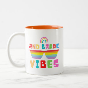 Caneca De Café Em Dois Tons Turma da 2ª Série de Volta às Aulas Professor & Al