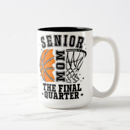 Caneca De Café Em Dois Tons Turma Sênior de 2026 de Basquete O Quarto Final