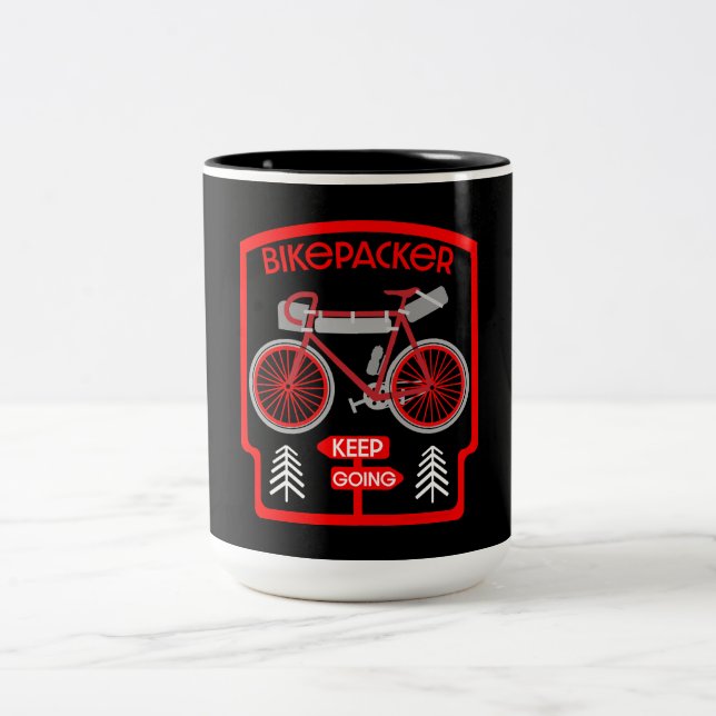 Caneca De Café Em Dois Tons Turnê de bicicleta de moto (Centro)