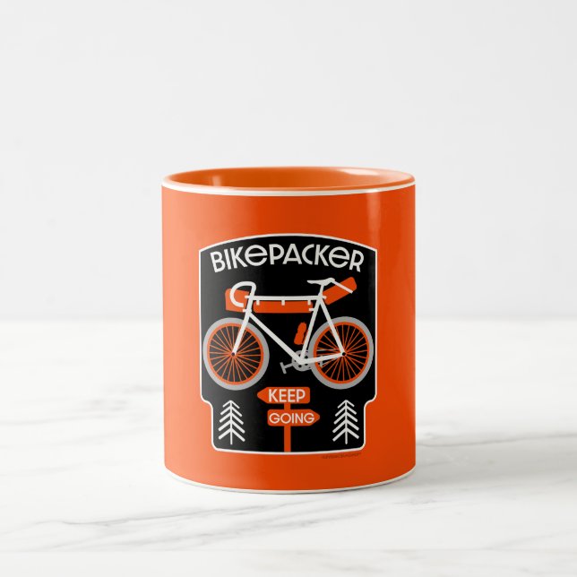 Caneca De Café Em Dois Tons Turnê de bicicleta de moto (Centro)